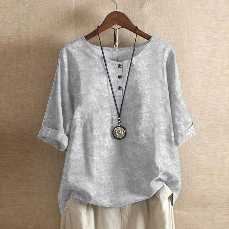Women's Tunic Tops – Linen Blend Relaxed Fit Casual | Florence 6