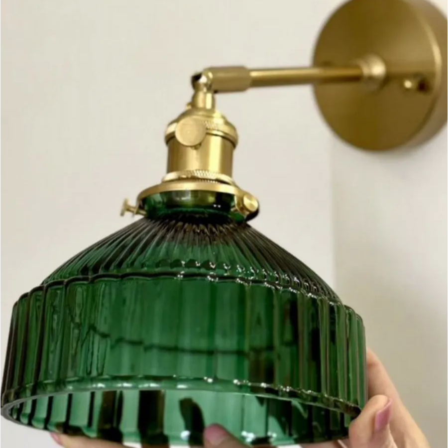 Archi | Applique Murale Laiton Verre Cannelé Design Rétro