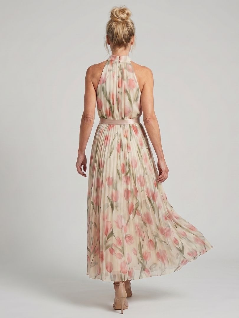 Ottilie | Women's Halter Wedding Guest Maxi Dress