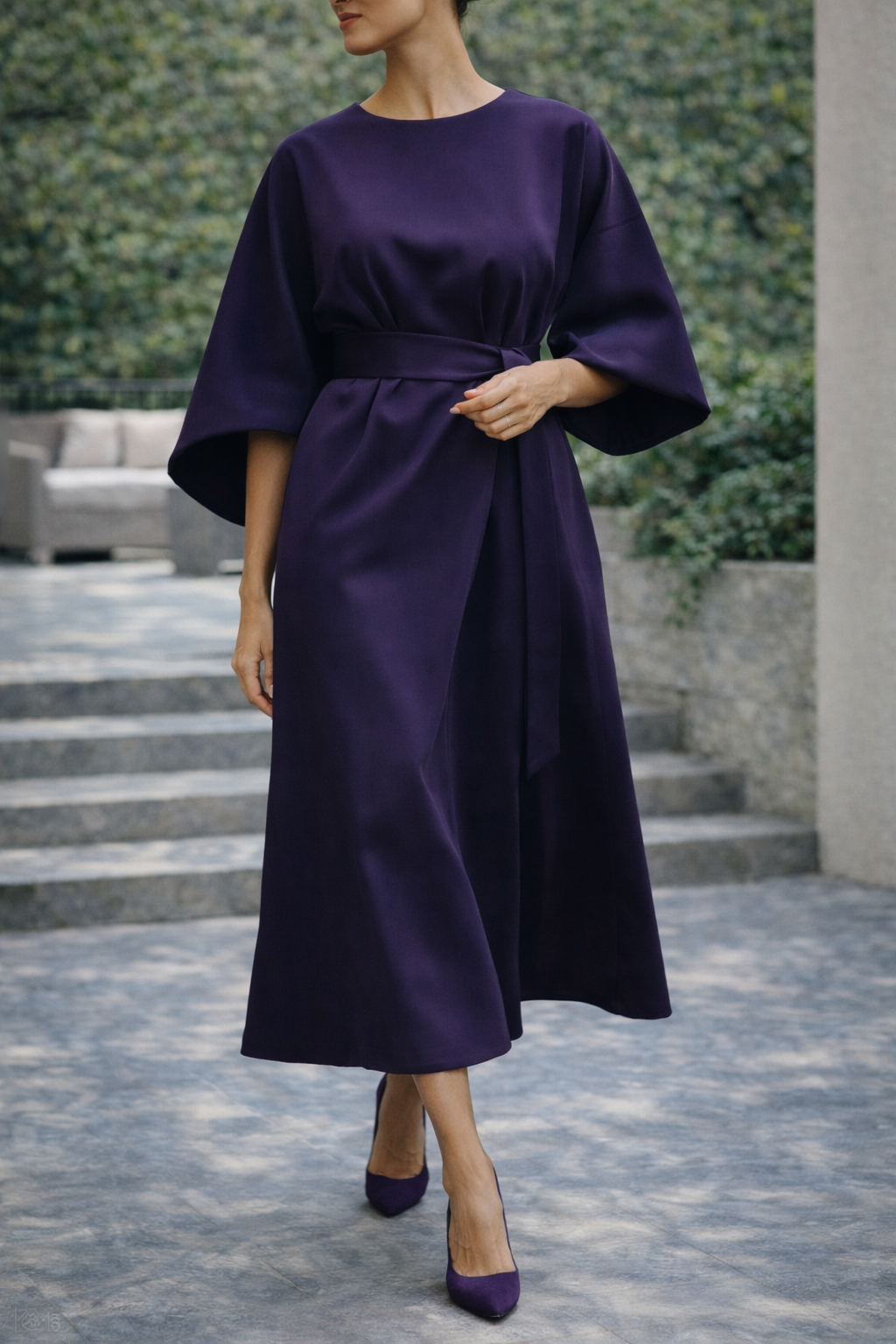 Women's A-Line Dress – Crepe Blend Structured Evening | Florence 3