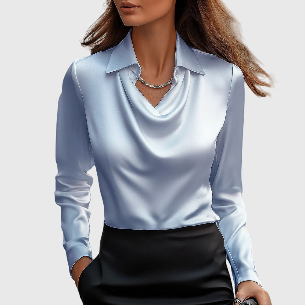 Women's Blouse – Silk Satin Regular Fit Evening | Amelia 4
