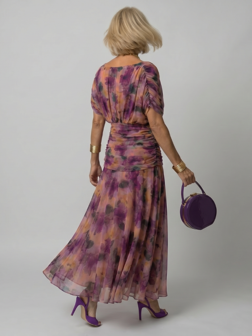 Adelaide | Women's Draped Wedding Guest Maxi Dress
