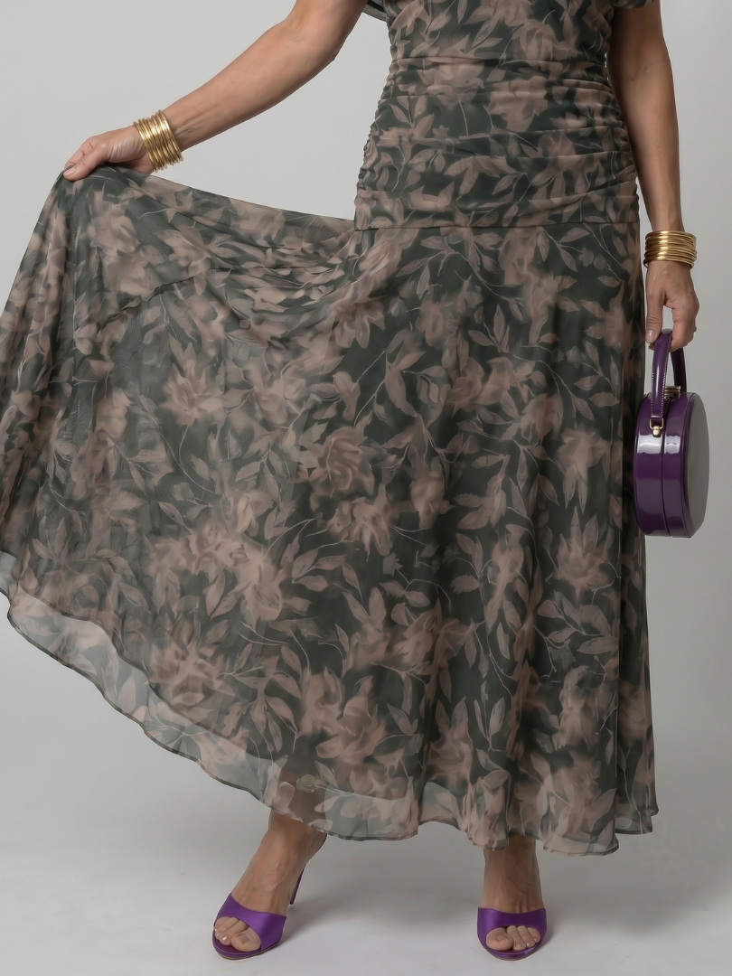 Adelaide | Women's Draped Wedding Guest Maxi Dress