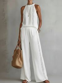 Amelia | Halter Neck Casual Relaxed Fit Two-Piece Set