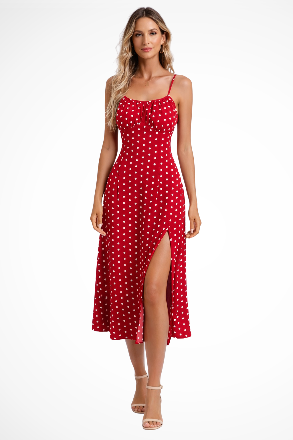 Women's Midi Dress – Lightweight Woven Slim Fit Formal Summer | Charlotte 3