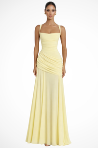 Serena | Structured Fit Formal Evening Jersey Maxi Dress