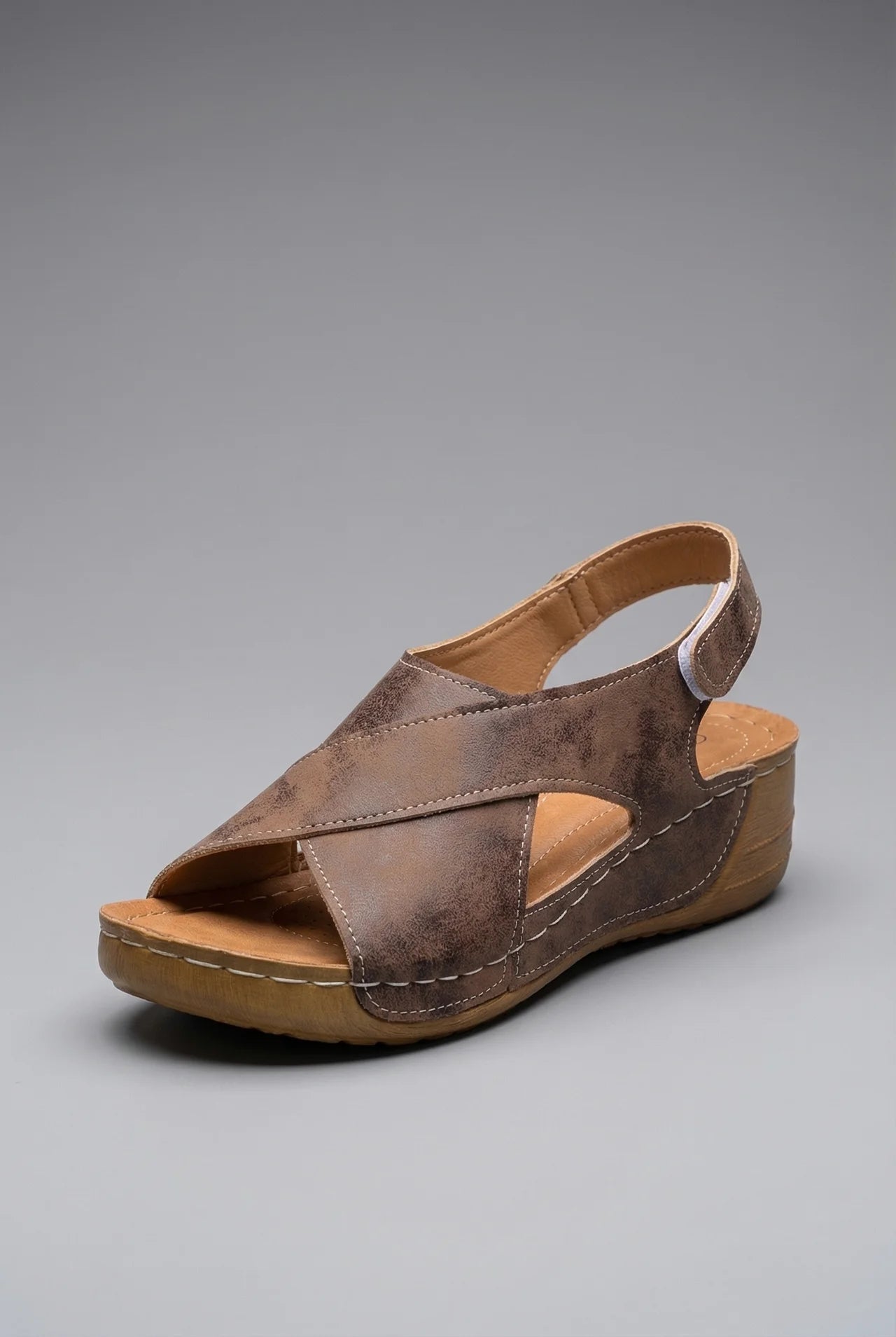 Women's Wedge Sandals – Suede Criss-Cross Design Casual Summer | Amelia 4
