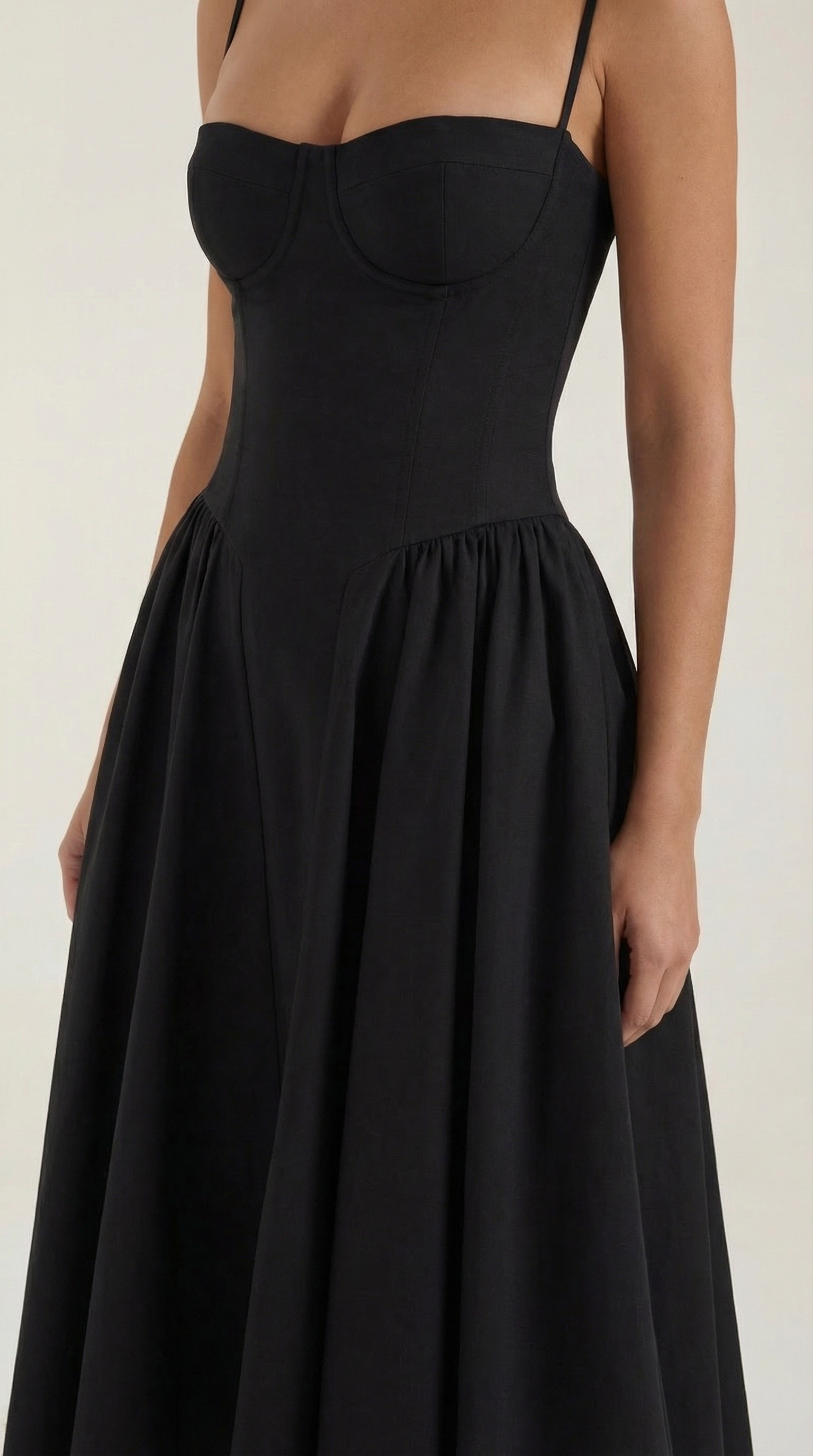 Women's Midi Dress – Floral Linen Blend Structured Fit Formal | Amelia 4