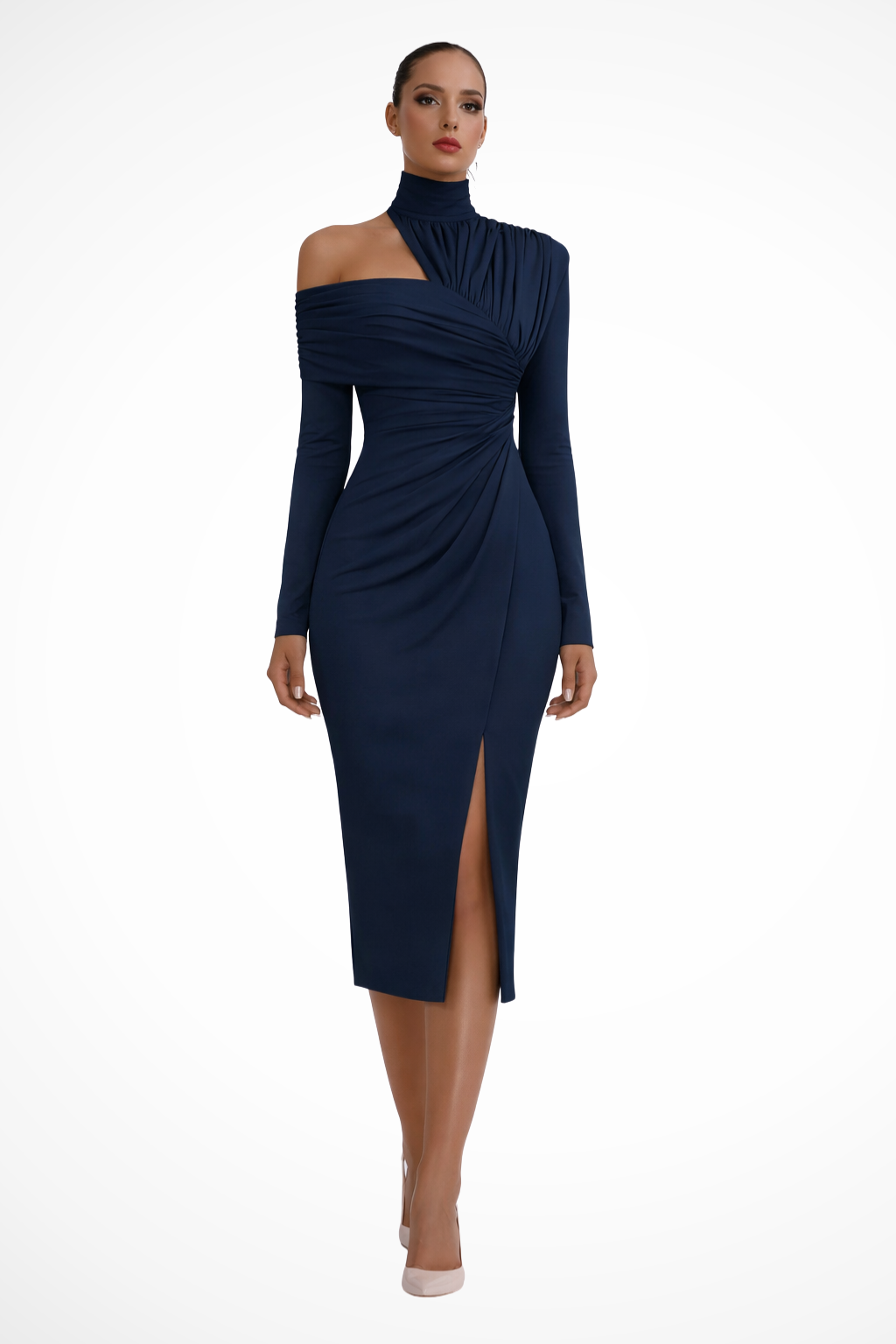 Women's Midi Dress – Premium Jersey Contoured Fit Cocktail Evening | Amelia 12