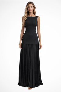 Isolde | Column Silhouette Formal Evening Maxi Dress Crepe