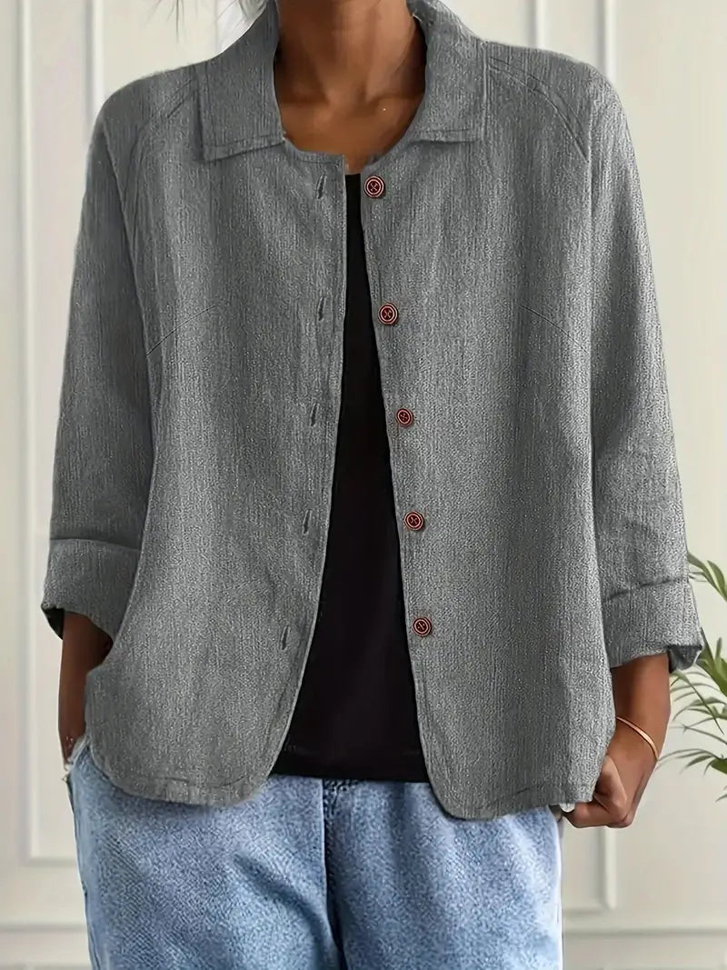 Emma | Lightweight Casual Button Front Relaxed Fit Shirt