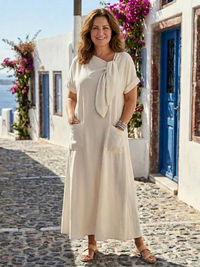 Eloise | Relaxed Fit Casual Maxi Dress with Round Neck