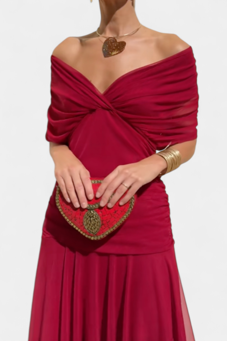 Women's Cocktail Dress – Chiffon Off-The-Shoulder Formal Evening | Isla 11