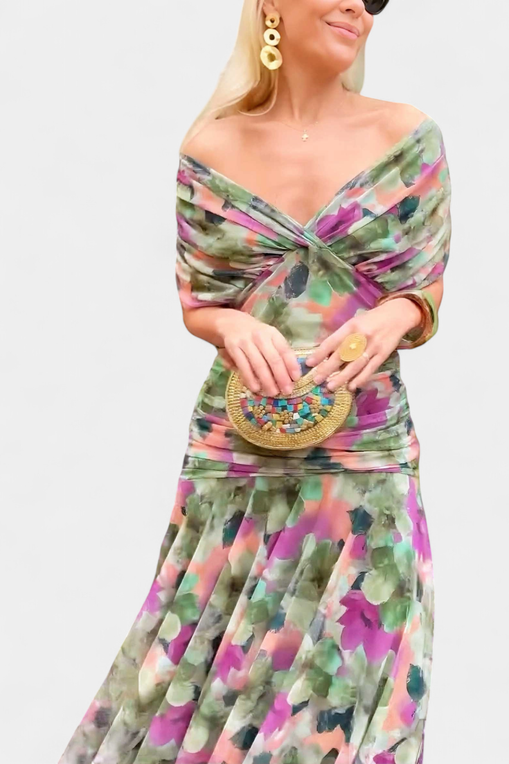 Women's Cocktail Dress – Chiffon Off-The-Shoulder Formal Evening | Isla 6