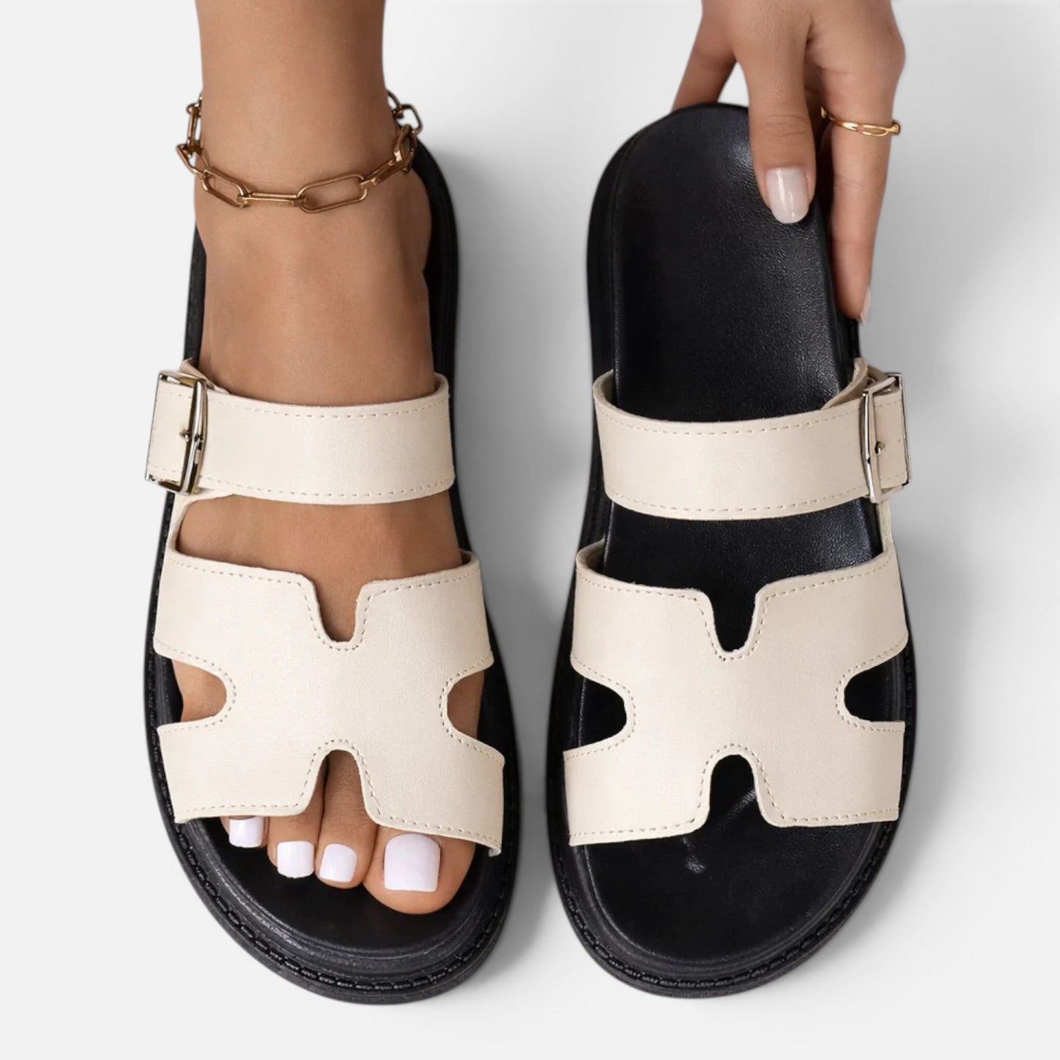 Sophie | Orthopaedic Platform Casual Wide Fit Adjustable Sandals