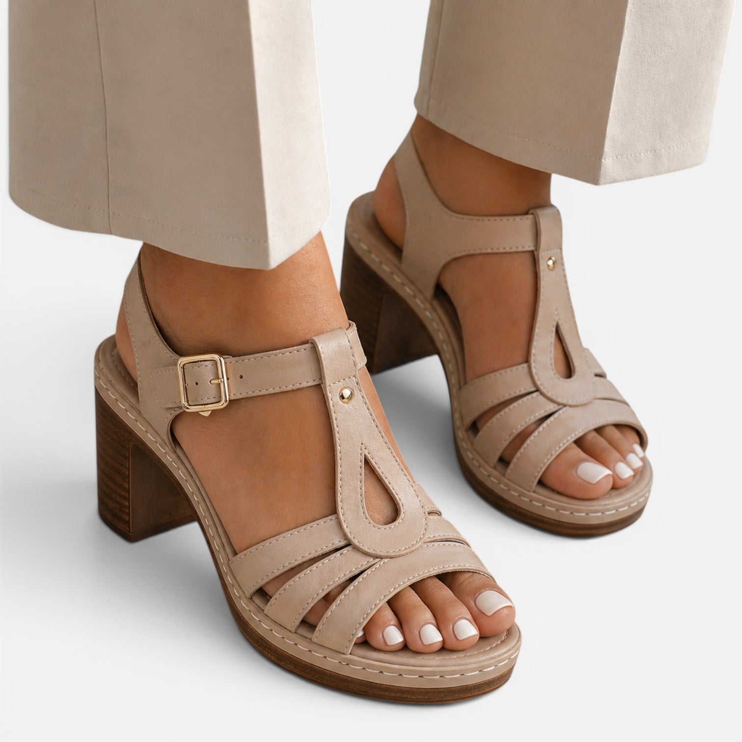 Sophie | Block Heel Sandals Summer Casual Supportive Fit
