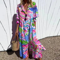 Sophie | Oversized Floral Maxi Dress Casual Linen Blend