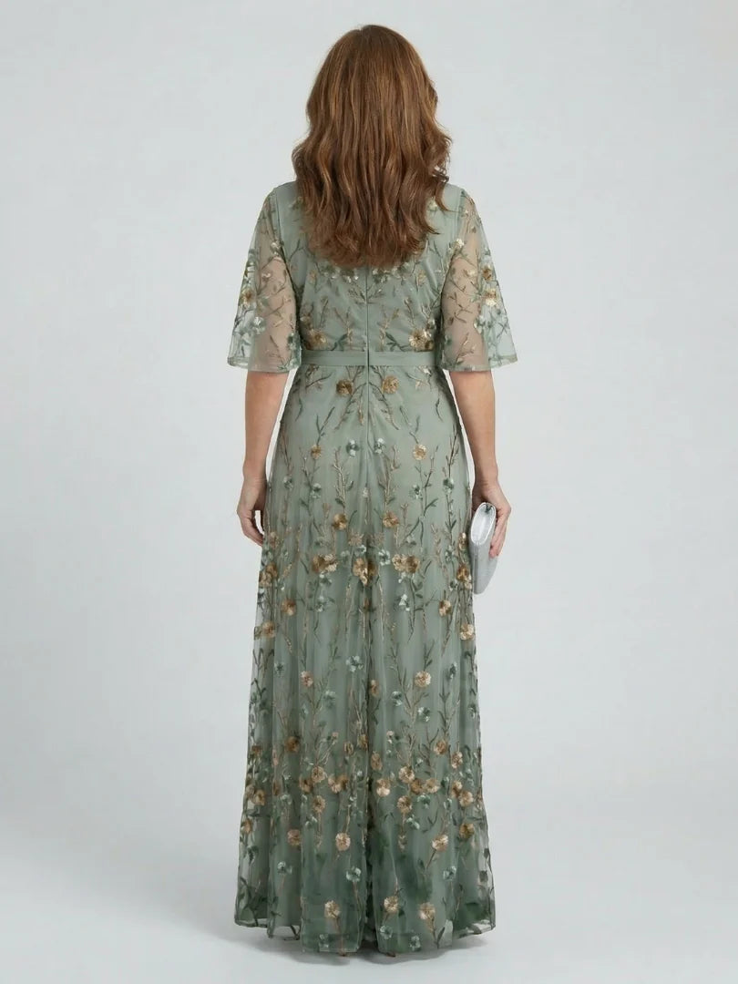 Sophie | Floral Embroidered Summer Dress Relaxed Fit Maxi