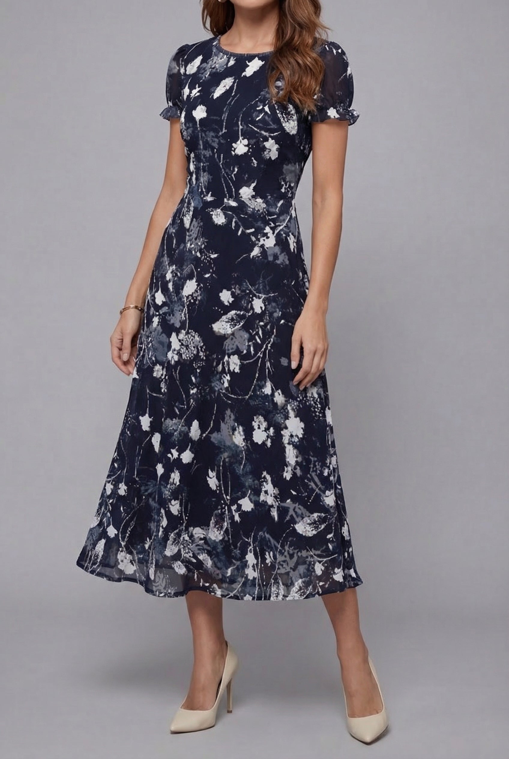 Emma | Floral Summer Casual Relaxed Fit Midi Dress