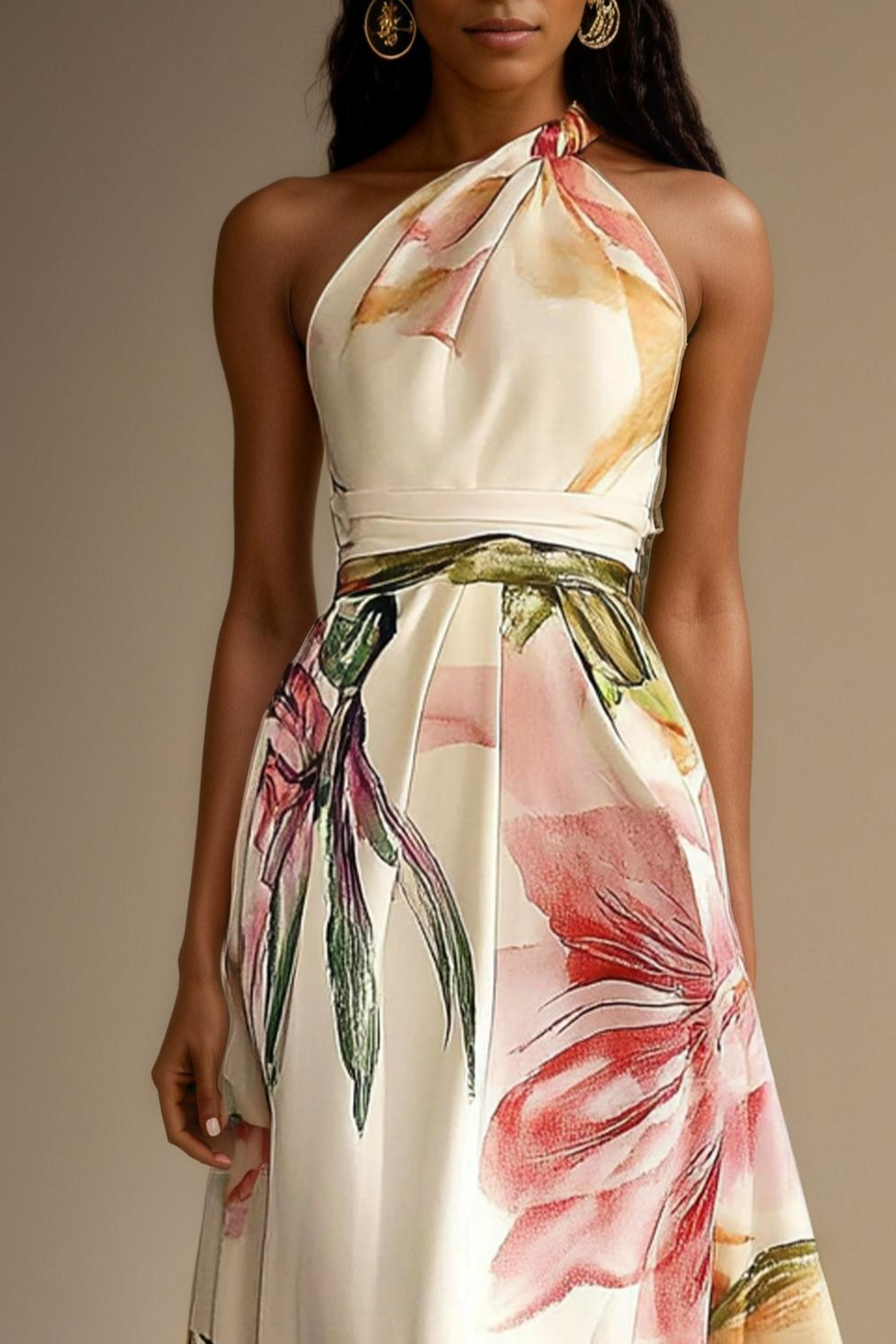 Isabella | One Shoulder Wedding Guest A-Line Maxi Dress