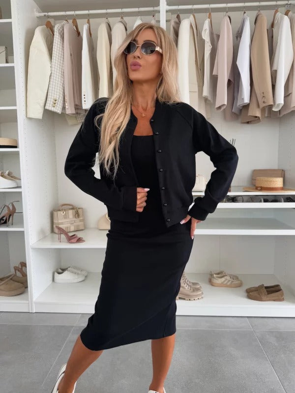 Emma | Elegant Two Piece Dress Set Tailored Silhouette Versatile Fit