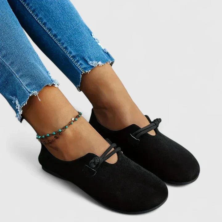 Women's Loafers – Suede Wide Toe Box Casual | Emily 6