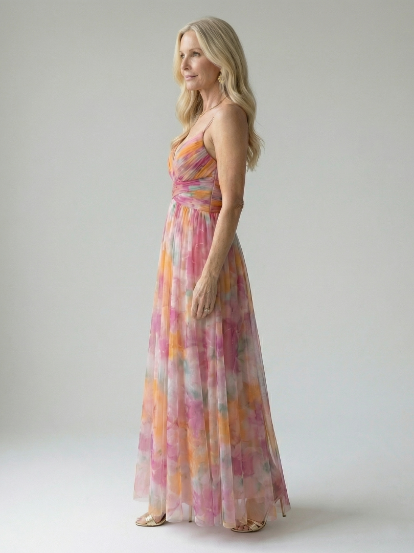 Lily | Sleeveless Wrap Summer Dress Flowing Fit Maxi