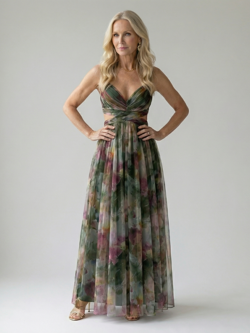 Lily | Sleeveless Wrap Summer Dress Flowing Fit Maxi