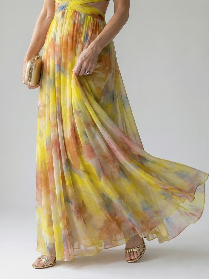 Lily | Sleeveless Wrap Summer Dress Flowing Fit Maxi