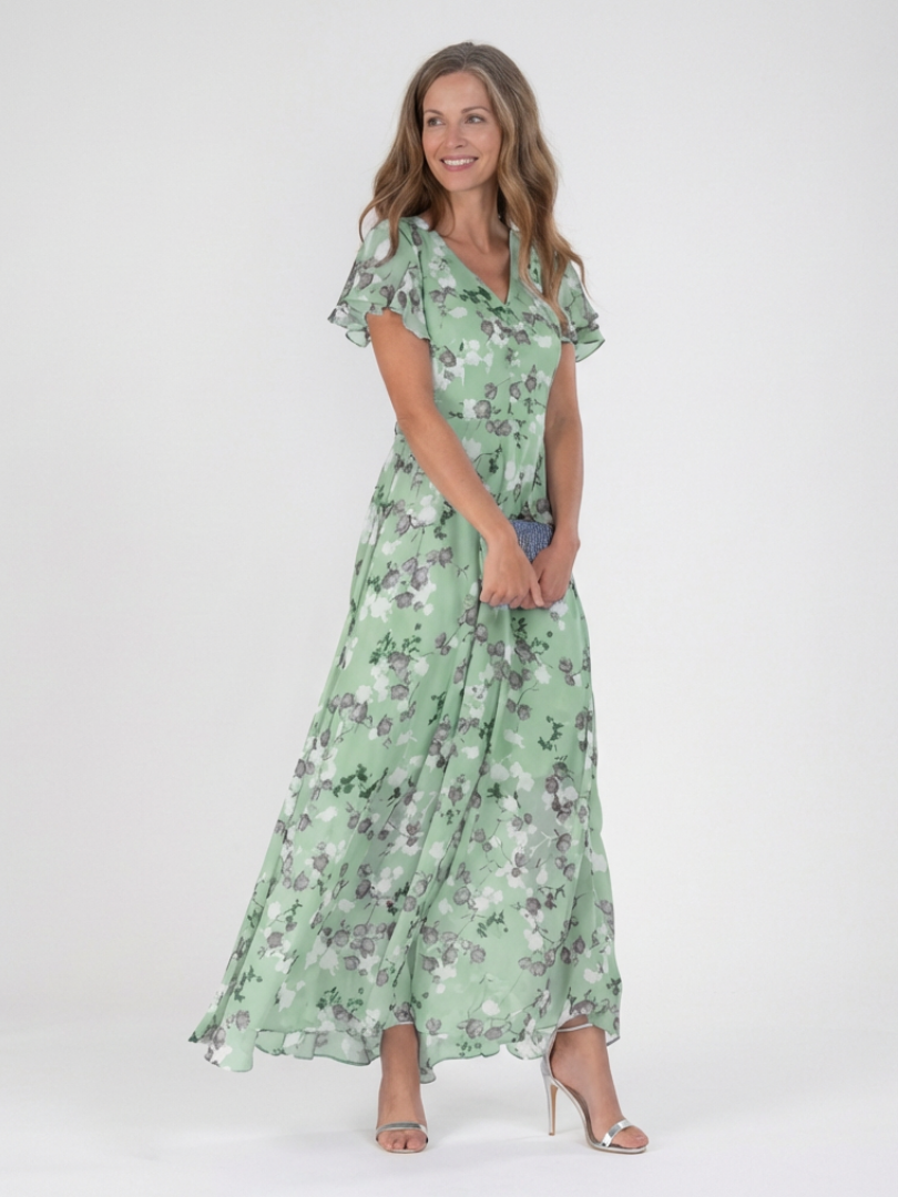 Isla | Floral Maxi Dress Relaxed Fit V-Neck Summer Occasion