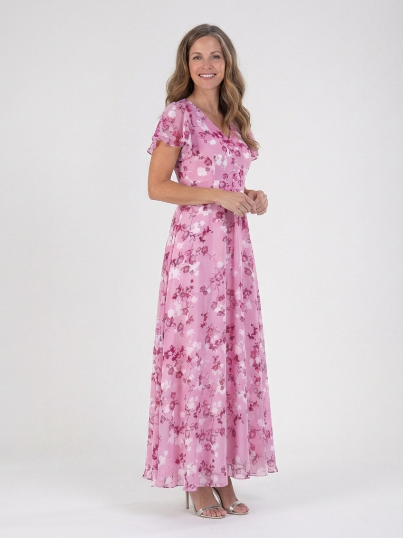 Isla | Floral Maxi Dress Relaxed Fit V-Neck Summer Occasion