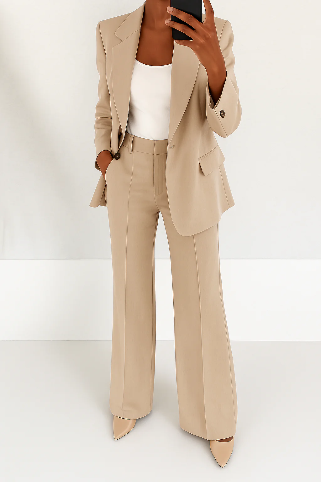 Women's Trouser Suit – Crepe Tailored Professional | Amelia 3