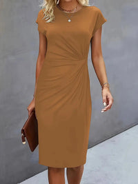 Lily | Short Sleeve Tailored Bodycon Work Evening Dress