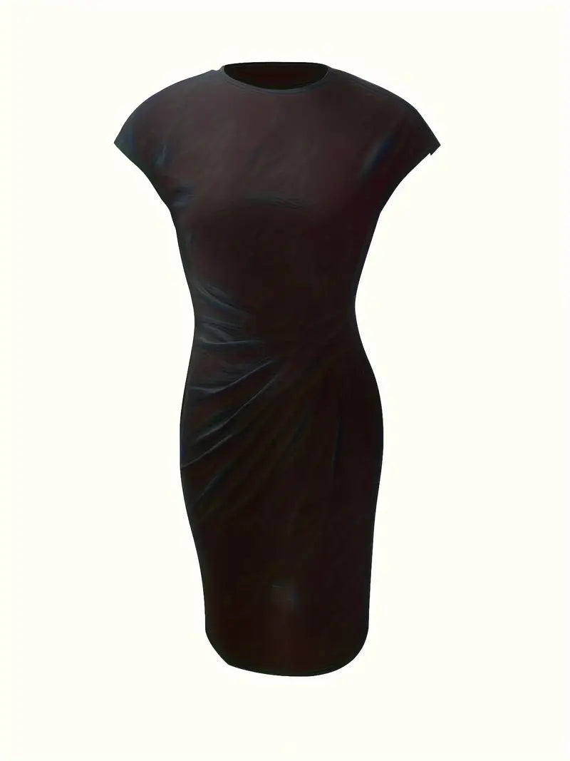 Lily | Short Sleeve Tailored Bodycon Work Evening Dress