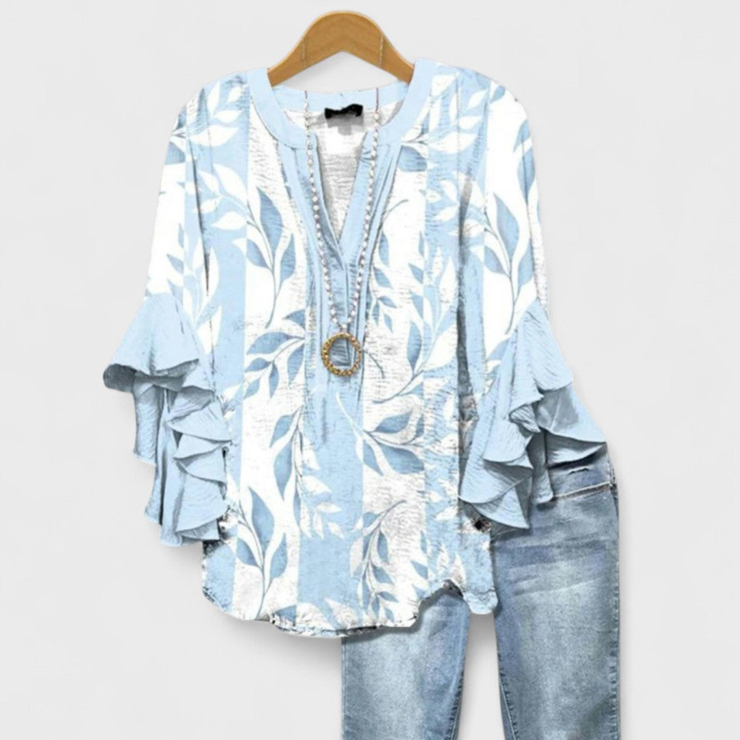 Women's Blouse – Woven Floral Lightweight Relaxed Fit Evening | Amelia 2
