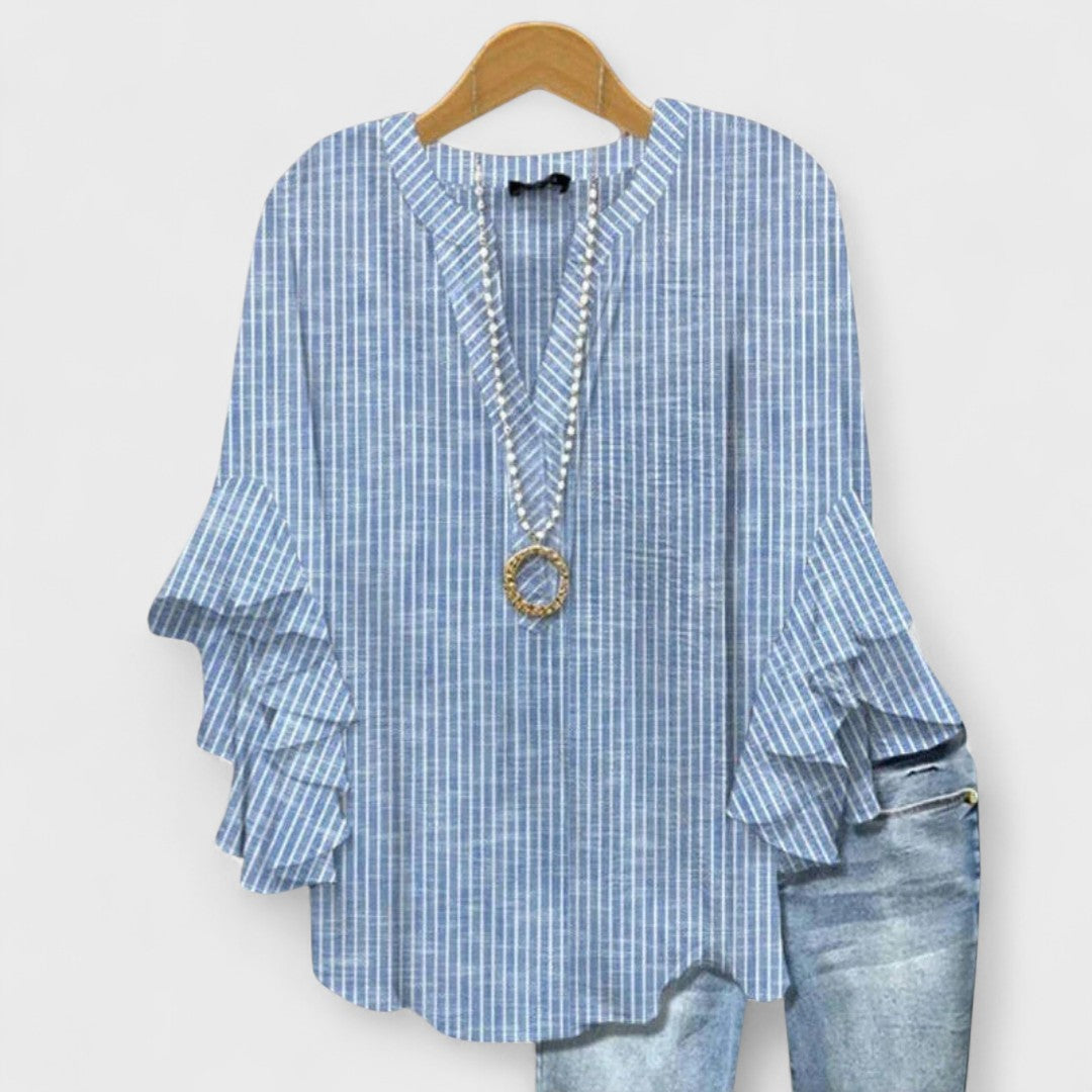 Women's Blouse – Woven Floral Lightweight Relaxed Fit Evening | Amelia 3
