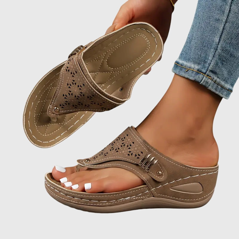 Lily | Orthopaedic Slip-On Wedge Sandals Casual Support