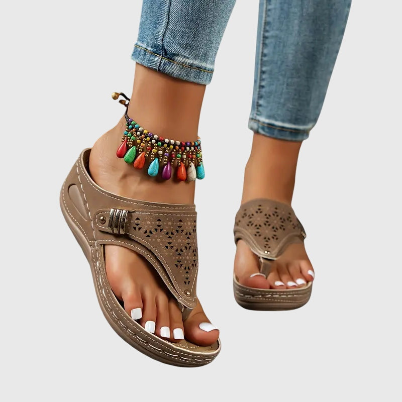 Lily | Orthopaedic Slip-On Wedge Sandals Casual Support