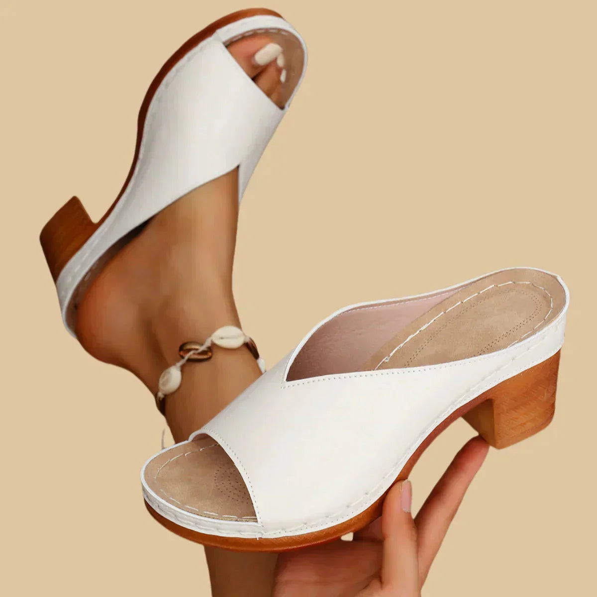 Sophie | Orthopaedic Casual Thick Heel Slip-On Sandals