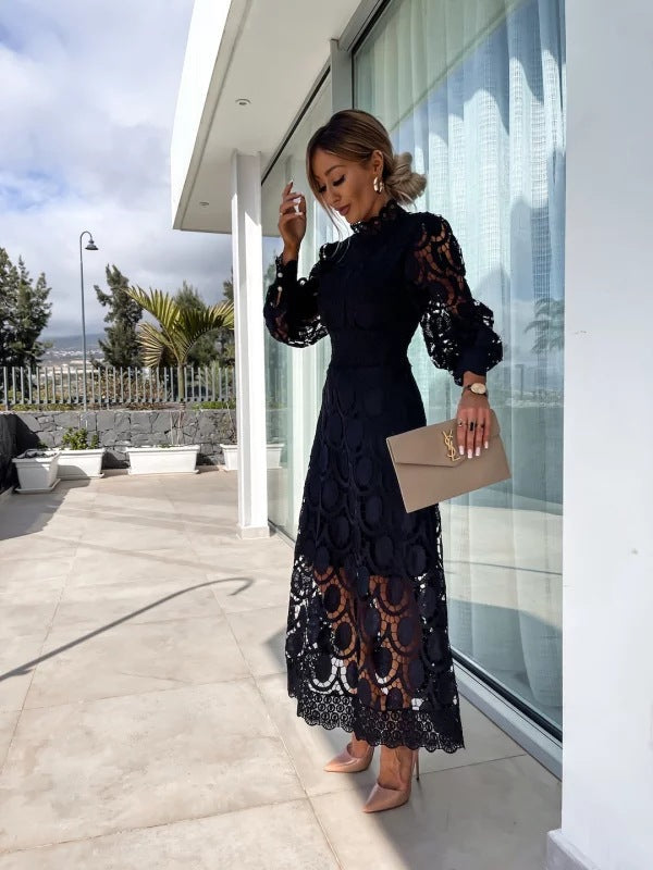 Women's Midi Dress – Guipure Lace Structured Fit Formal | Amelia 4