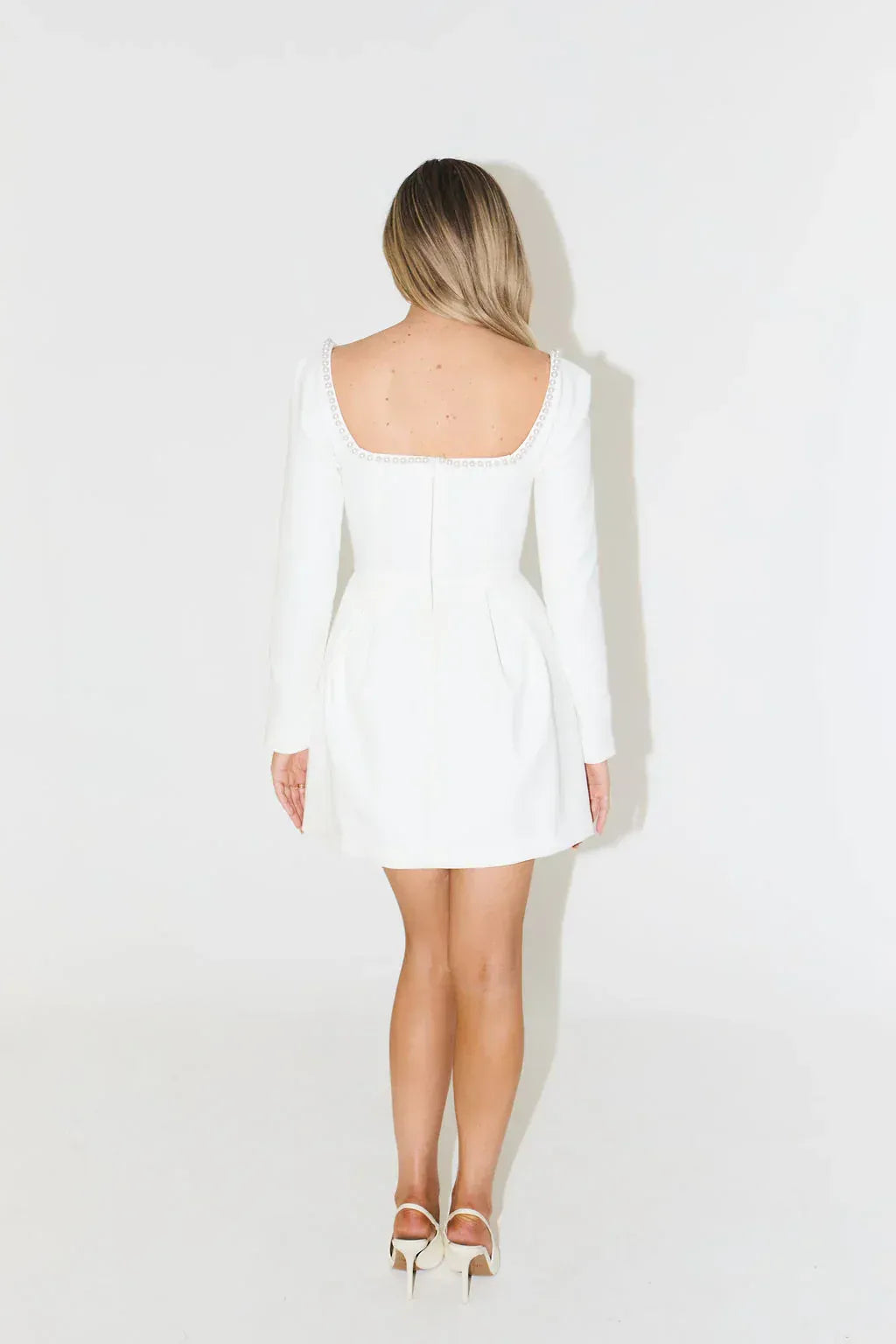 Women's Mini Dress – Crepe A-Line Elegant Evening | Olivia 8