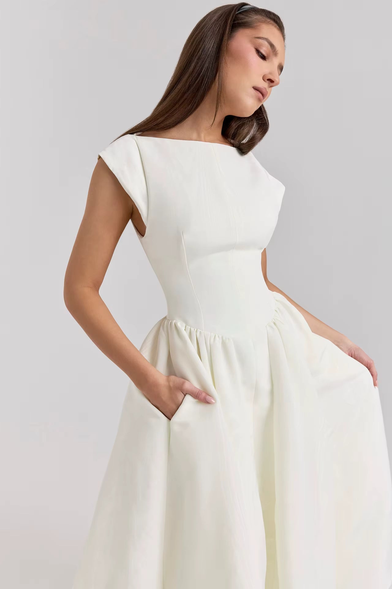 Women's Midi Dress – Scuba-Crepe Fit-and-Flare Formal | Amelia 3