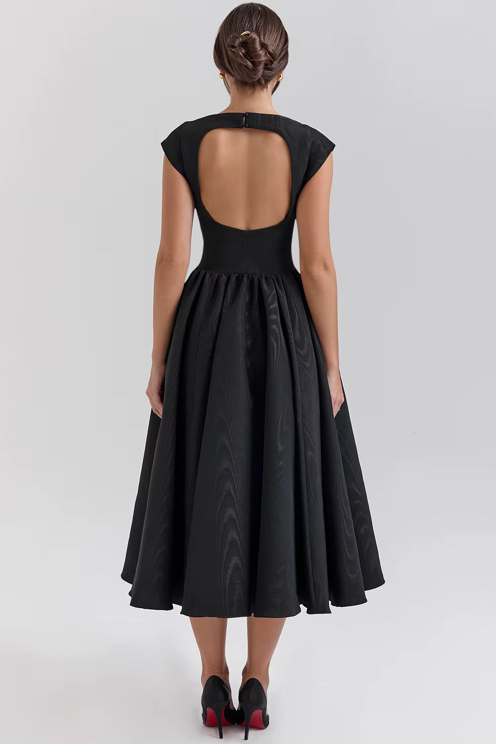 Women's Midi Dress – Scuba-Crepe Fit-and-Flare Formal | Amelia 5