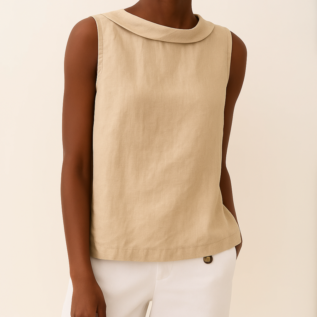 Women's Tank Top – Linen Sleeveless Casual | Amelia 3