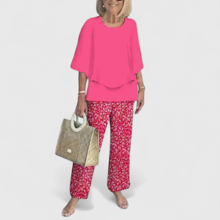 Women's Trouser Suit – Chiffon Wide Leg Elegant For Special Occasions | Amelia 7