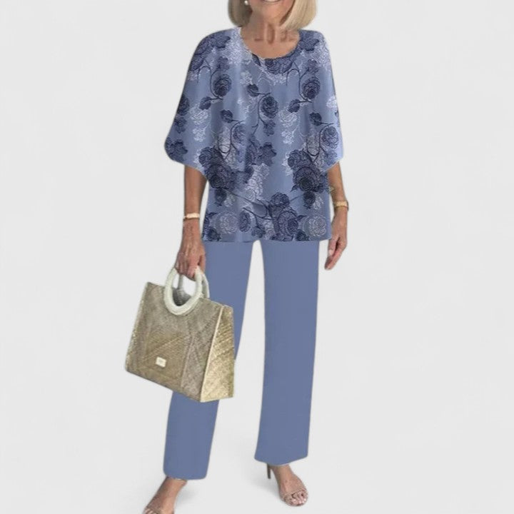 Women's Trouser Suit – Chiffon Wide Leg Elegant For Special Occasions | Amelia 8