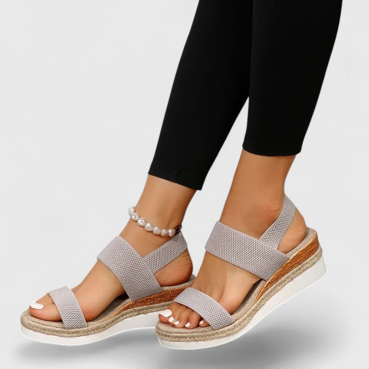 Women's Platform Sandals – Woven Elastic Casual Summer | Florence 6