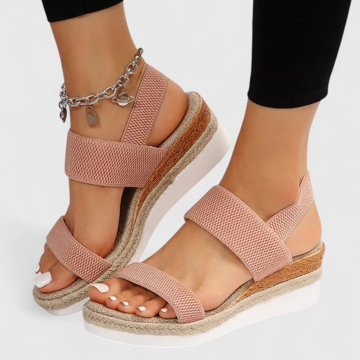 Women's Platform Sandals – Woven Elastic Casual Summer | Florence 8
