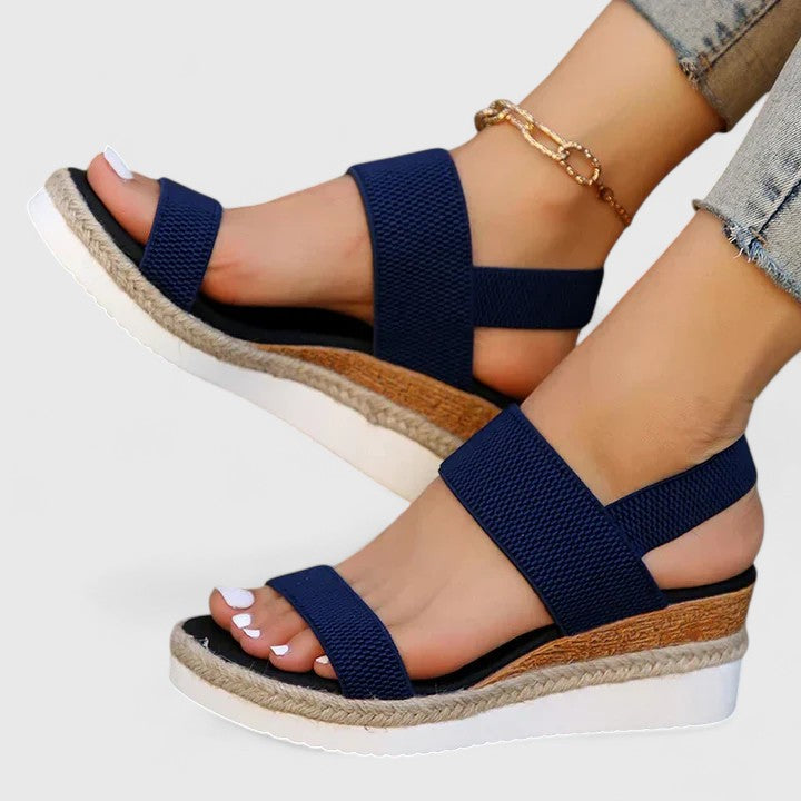 Women's Platform Sandals – Woven Elastic Casual Summer | Florence 9