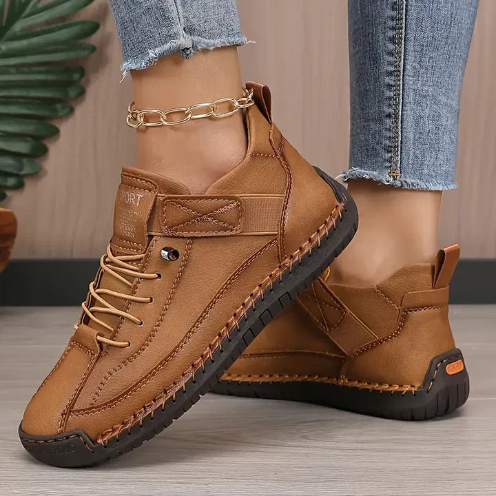 Emma | Orthopaedic Casual Wide Fit Leather Trainers